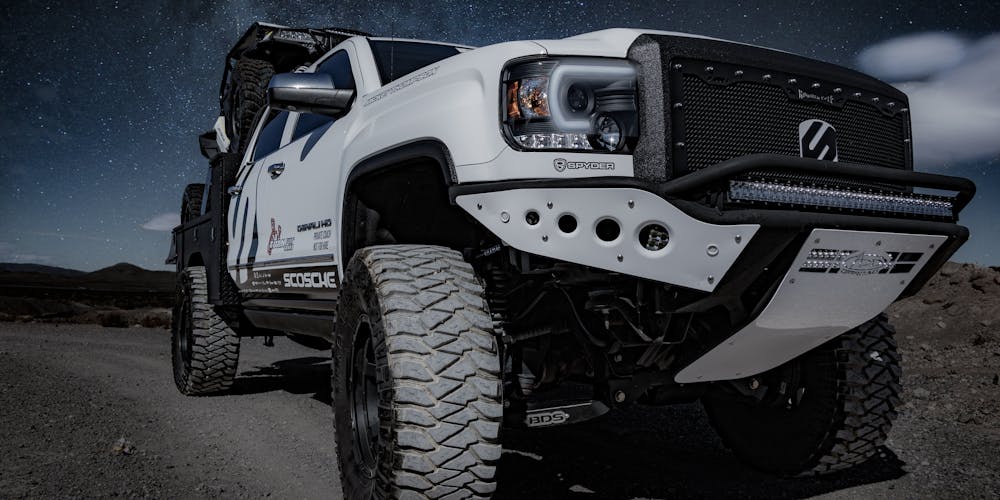 White 4-wheel drive truck